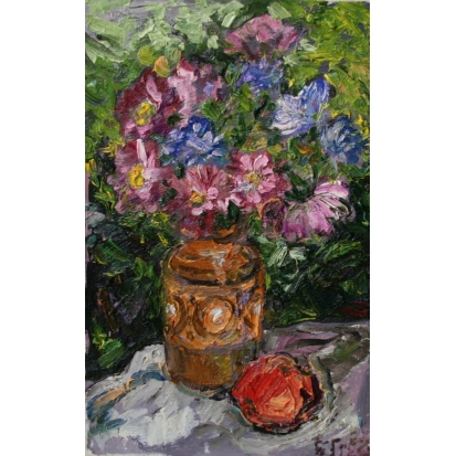 Август. Астры