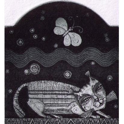 Кот и бабочка