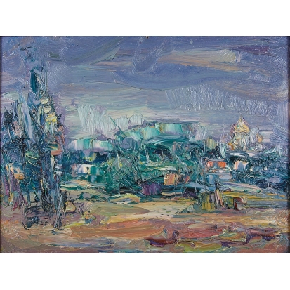 Пейзаж с церковью