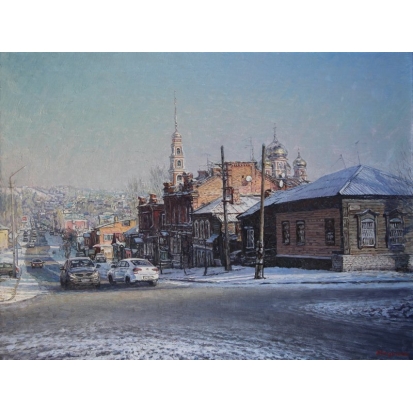 Первый снег в Саратове. Улица Симбирская