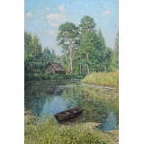 Пейзаж с лодкой